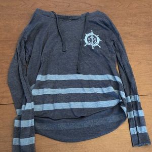 Nautical hooded top